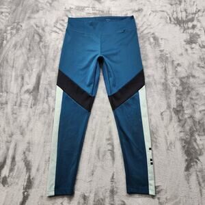 Adidas Leggings Womens M Black Teal Climalite Designed 2 Move 7/8 Workout Yoga